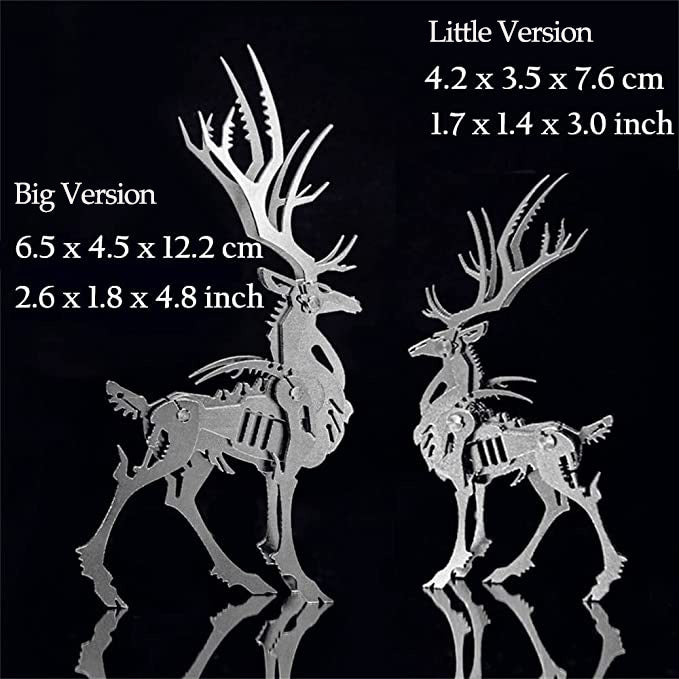3D Metal Deer Mechanical Puzzle Model Kit - 3D Metal Puzzle Kit | Karpenter Shop