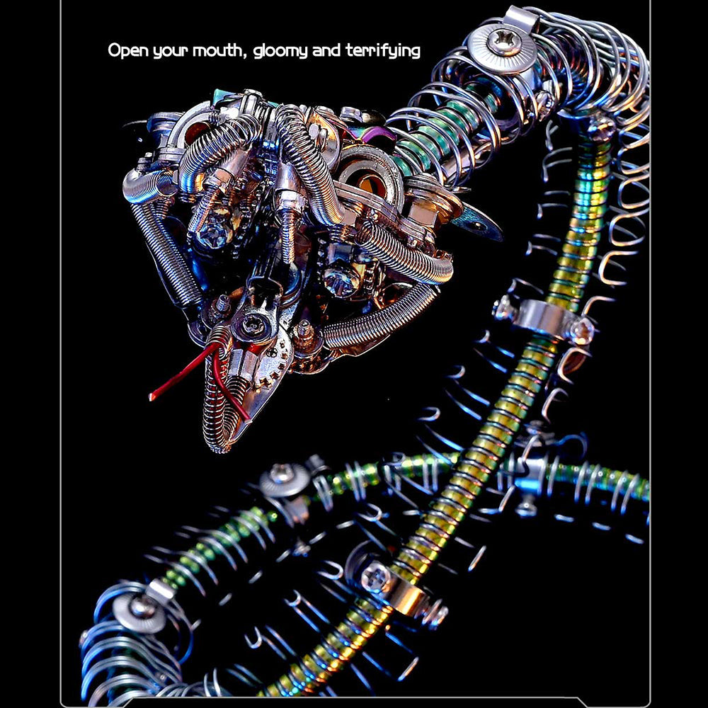 Steampunk Mechanical rattlesnake Metal 3D Puzzle Kit for Adults - 3D Metal Puzzle Kit | Karpenter Shop