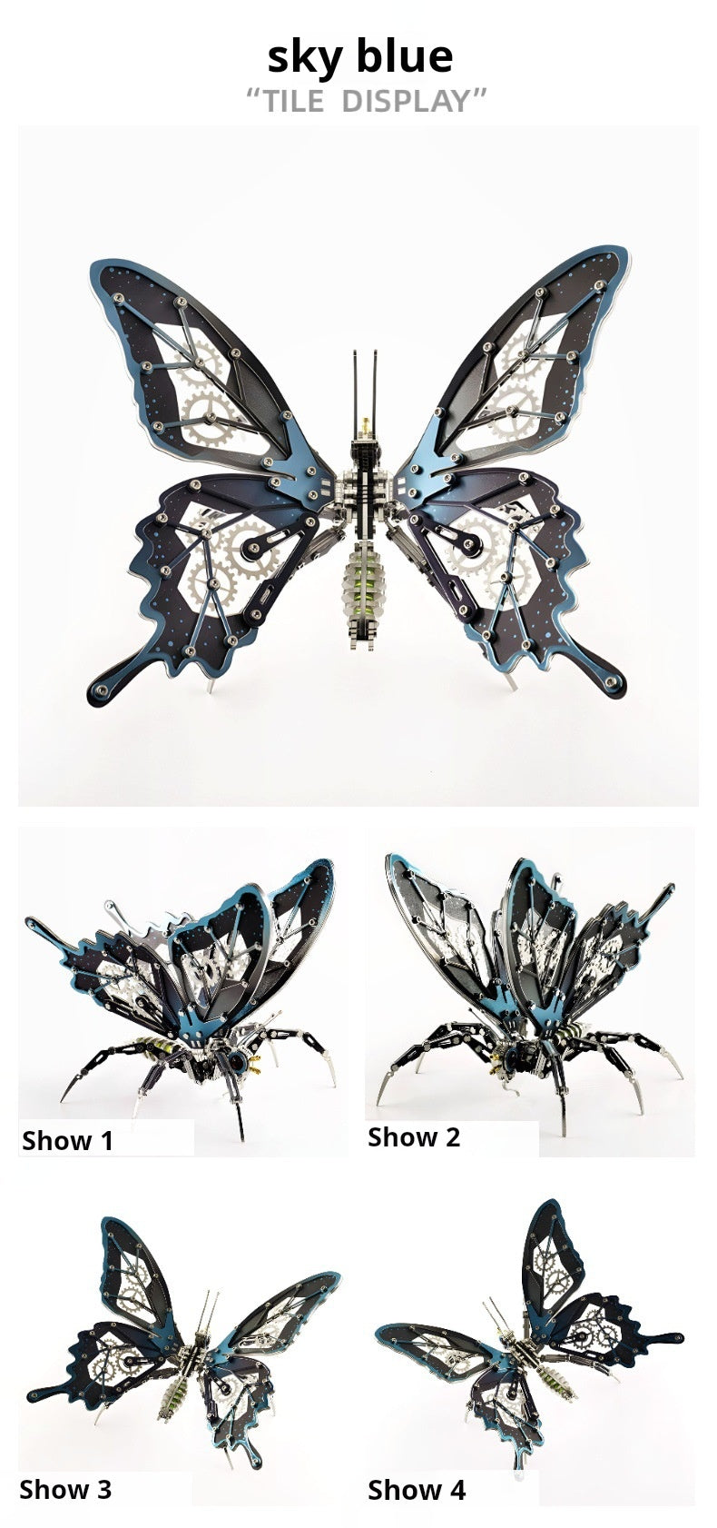 Steel Mechanical Butterfly 3D Metal Puzzle – Fantasy Model Kit - 3D Metal Puzzle Kit | Karpenter Shop