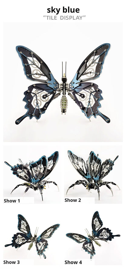 Steel Mechanical Butterfly 3D Metal Puzzle – Fantasy Model Kit - 3D Metal Puzzle Kit | Karpenter Shop
