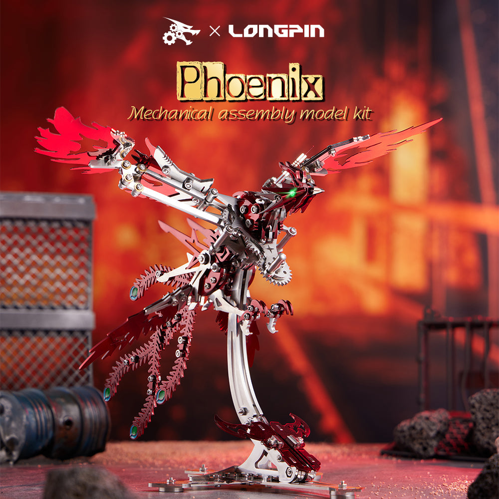 3D Mechanical Phoenix Stainless Steel Assembly Kit - 3D Metal Puzzle Kit | Karpenter Shop