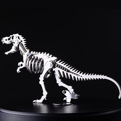 3D Stainless Steel T-Rex Dinosaur Metal Puzzle – Jurassic Predator - 3D Metal Puzzle Kit | Karpenter Shop