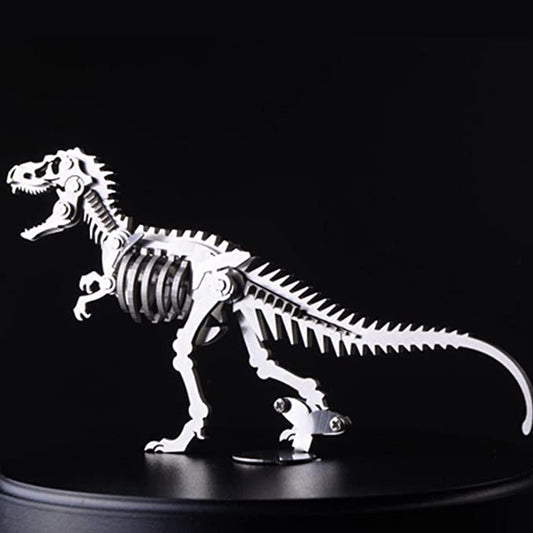 3D Stainless Steel T-Rex Dinosaur Metal Puzzle – Jurassic Predator - 3D Metal Puzzle Kit | Karpenter Shop