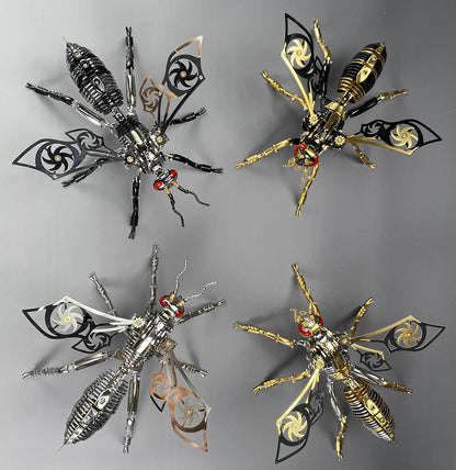 3D Mechanical Wasp Stainless Steel Assembly Kit - 3D Metal Puzzle Kit | Karpenter Shop