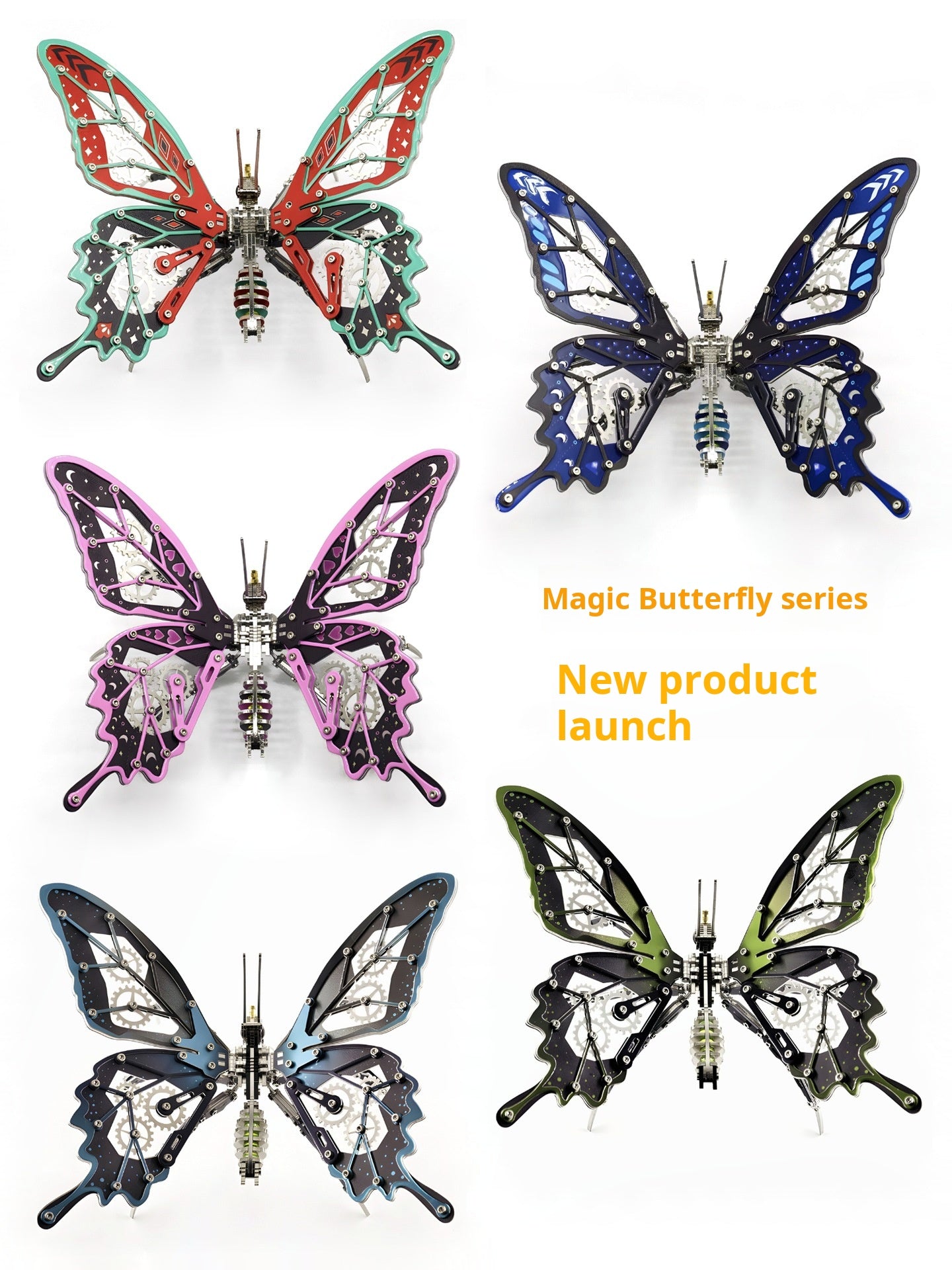 Steel Mechanical Butterfly 3D Metal Puzzle – Fantasy Model Kit - 3D Metal Puzzle Kit | Karpenter Shop