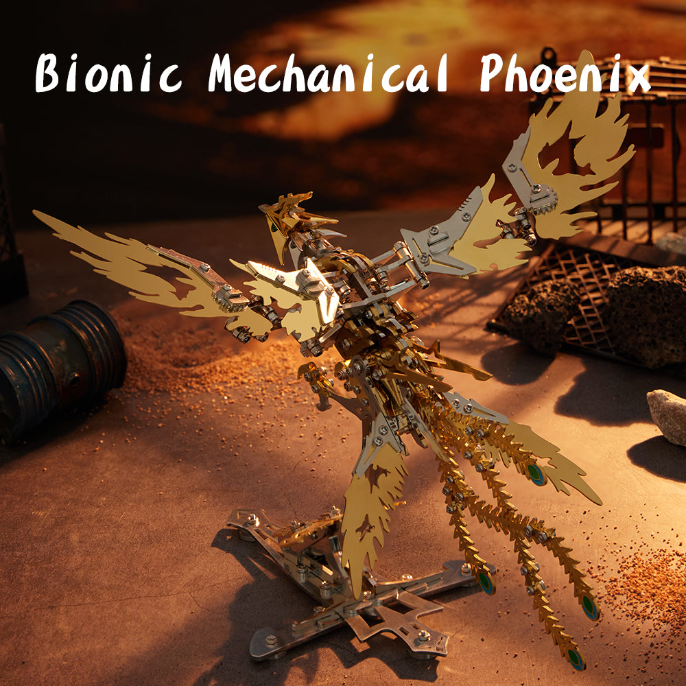 3D Mechanical Phoenix Stainless Steel Assembly Kit - 3D Metal Puzzle Kit | Karpenter Shop