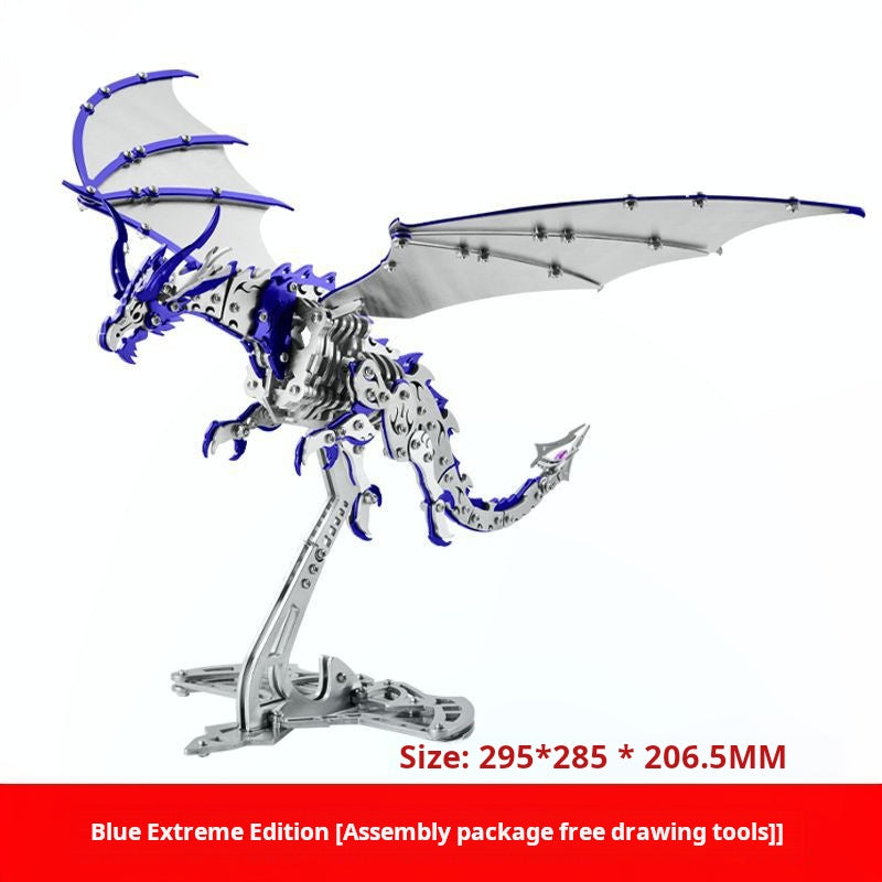 Steel Pterosaur 3D Metal Puzzle – Prehistoric Flying Reptile Model - 3D Metal Puzzle Kit | Karpenter Shop