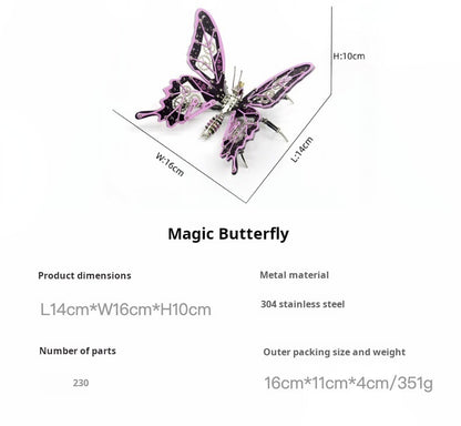 Steel Mechanical Butterfly 3D Metal Puzzle – Fantasy Model Kit - 3D Metal Puzzle Kit | Karpenter Shop