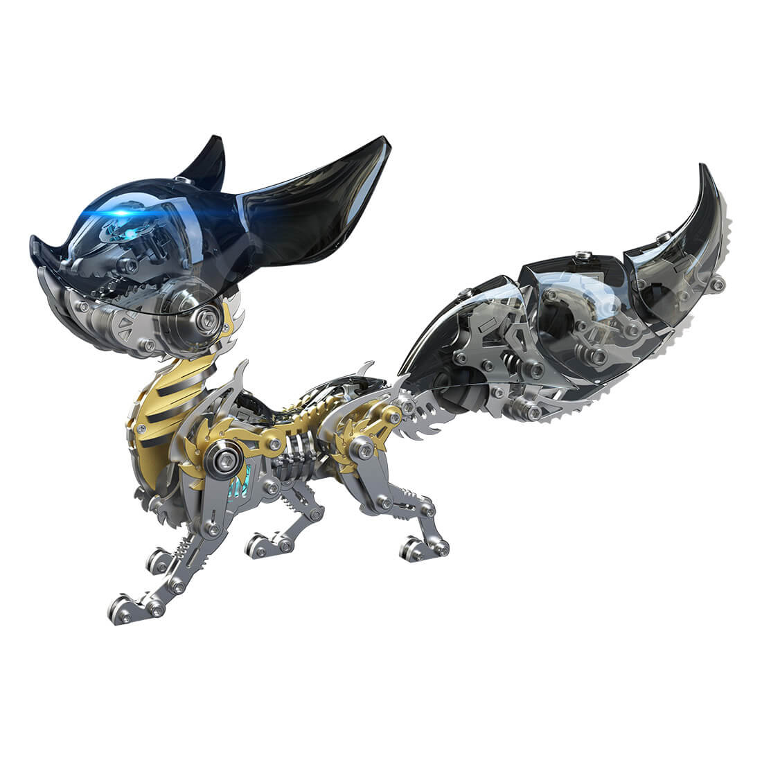 Fox Hanfei 339PCS 3D Mechanical Metal Model – Magnetic LED Kit - 3D Metal Puzzle Kit | Karpenter Shop