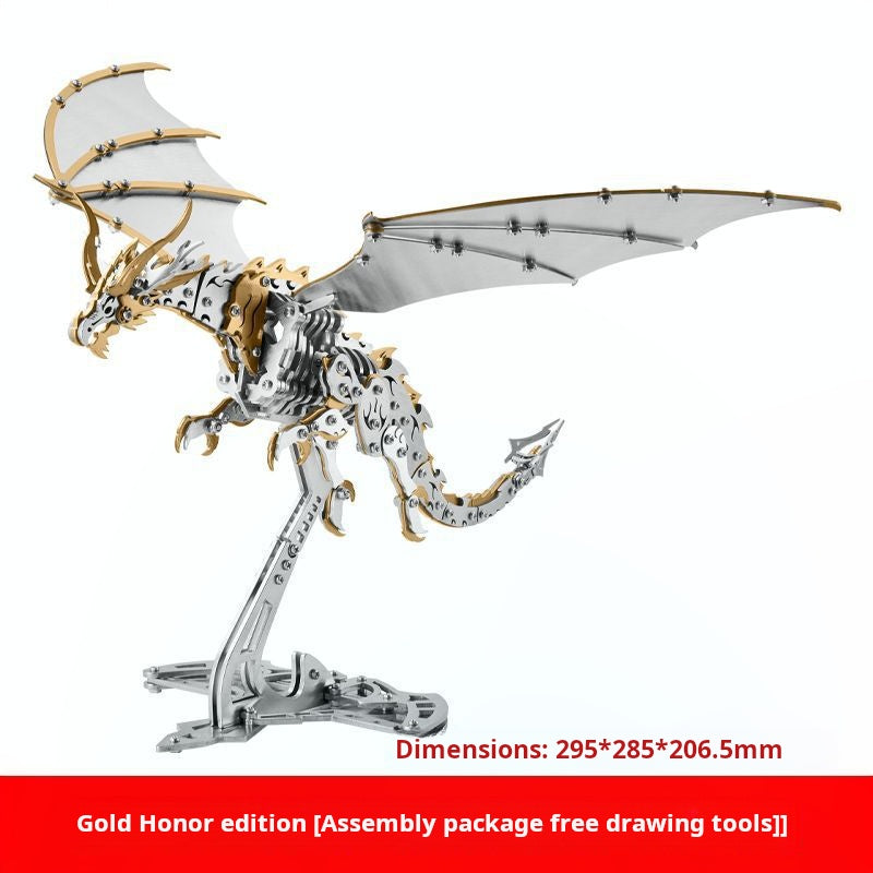 Steel Pterosaur 3D Metal Puzzle – Prehistoric Flying Reptile Model - 3D Metal Puzzle Kit | Karpenter Shop