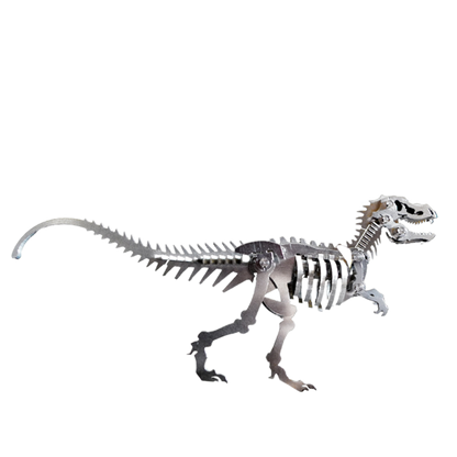 3D Stainless Steel T-Rex Dinosaur Metal Puzzle – Jurassic Predator - 3D Metal Puzzle Kit | Karpenter Shop