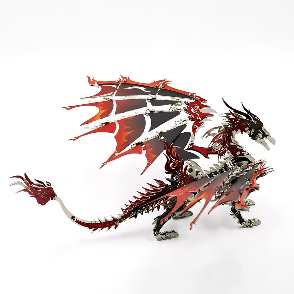 3D Mechanical Fire Dragon Metal Model Kit DIY Puzzle for Adults & Kids - 3D Metal Puzzle Kit | Karpenter Shop