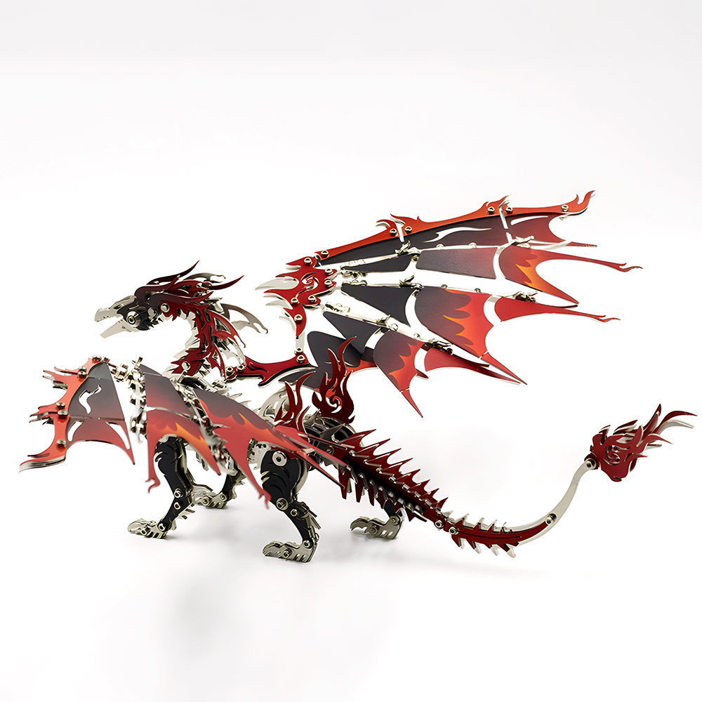 3D Mechanical Fire Dragon Metal Model Kit DIY Puzzle for Adults & Kids - 3D Metal Puzzle Kit | Karpenter Shop