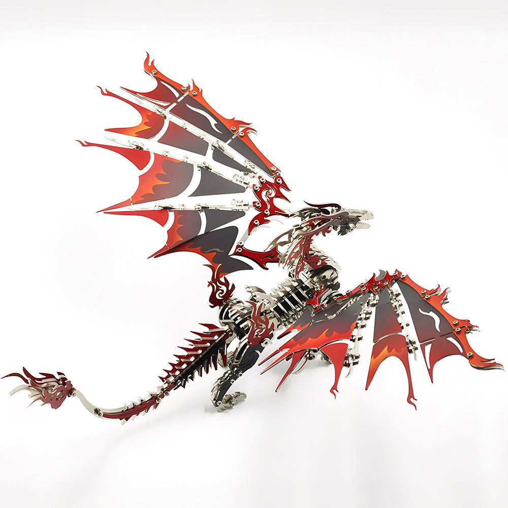 3D Mechanical Fire Dragon Metal Model Kit DIY Puzzle for Adults & Kids - 3D Metal Puzzle Kit | Karpenter Shop