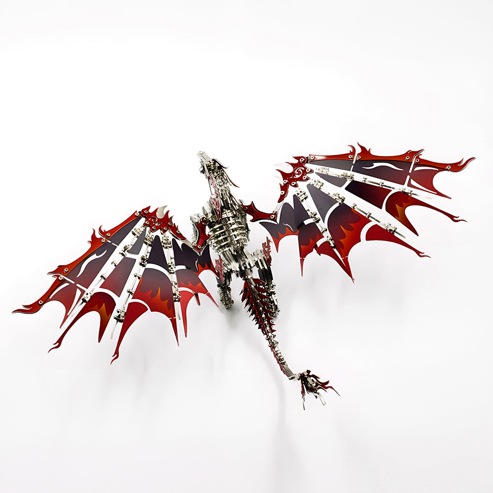 3D Mechanical Fire Dragon Metal Model Kit DIY Puzzle for Adults & Kids - 3D Metal Puzzle Kit | Karpenter Shop