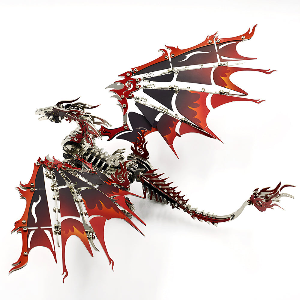 3D Mechanical Fire Dragon Metal Model Kit DIY Puzzle for Adults & Kids - 3D Metal Puzzle Kit | Karpenter Shop