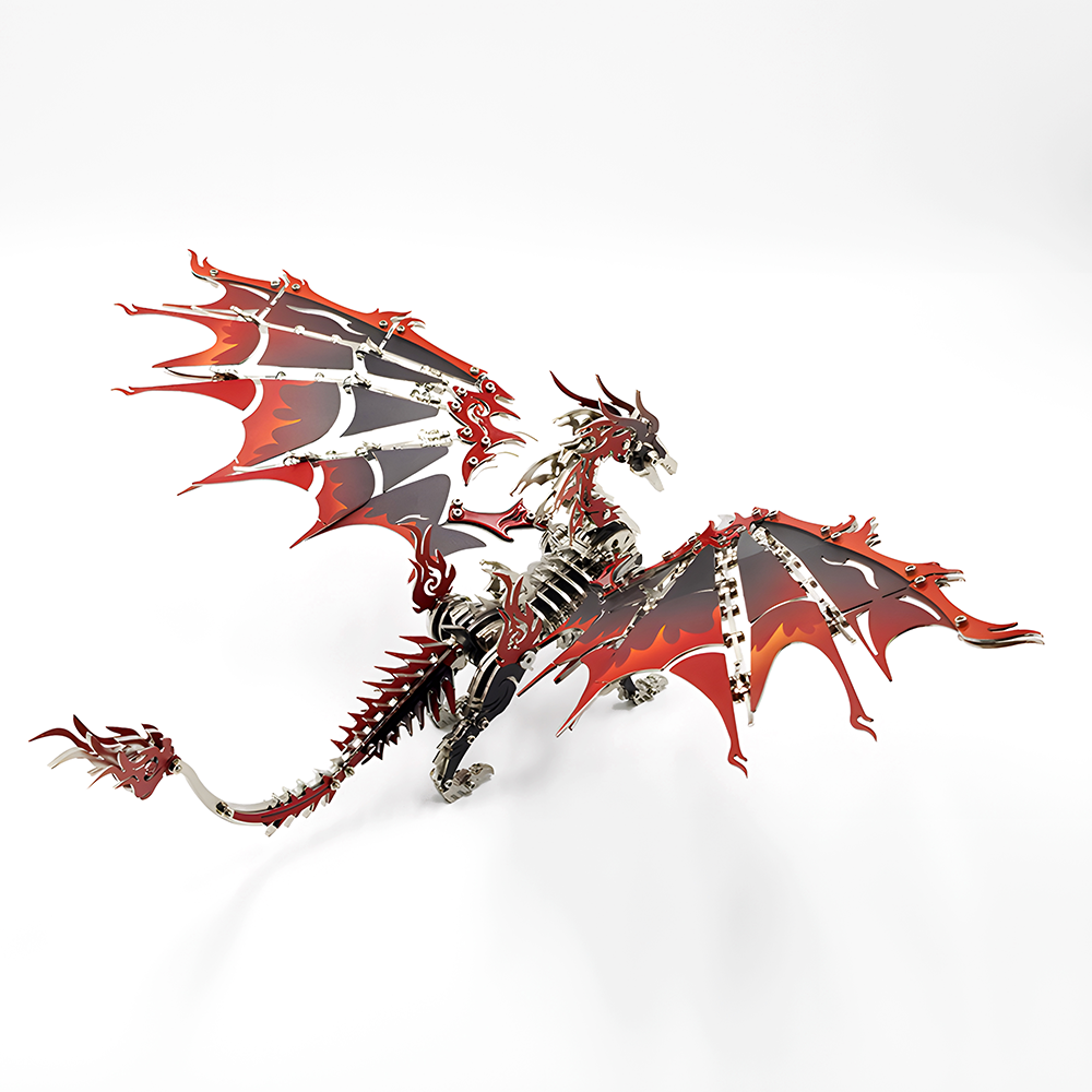 3D Mechanical Fire Dragon Metal Model Kit DIY Puzzle for Adults & Kids - 3D Metal Puzzle Kit | Karpenter Shop