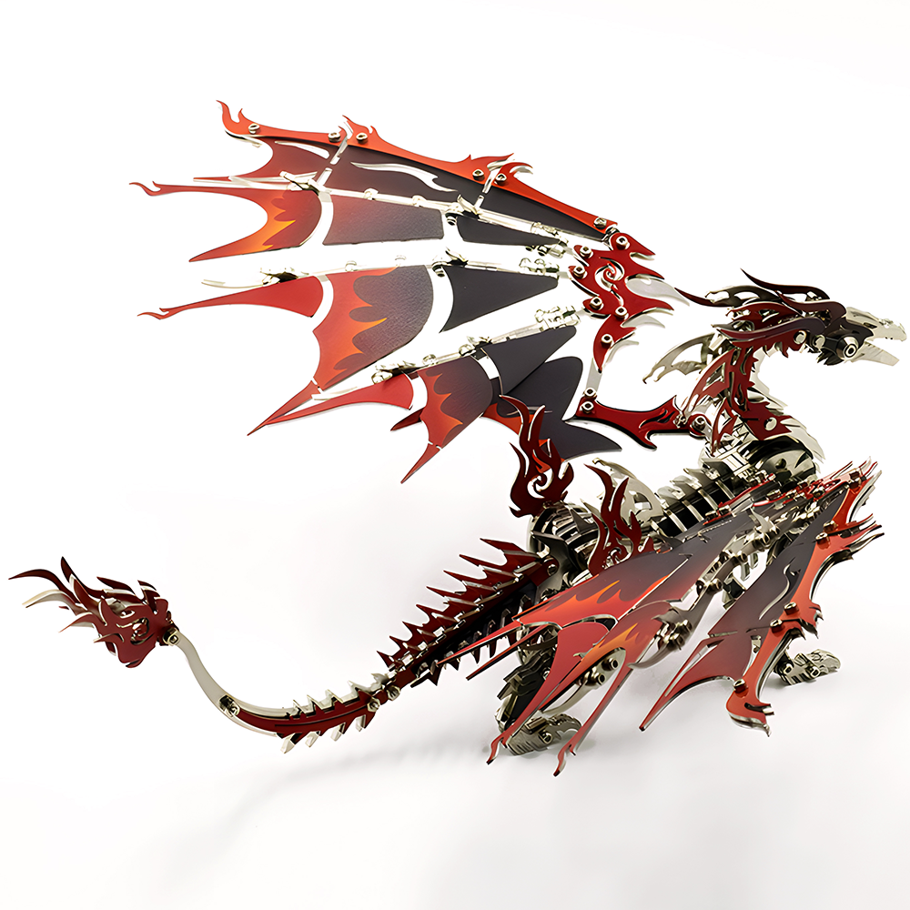 3D Mechanical Fire Dragon Metal Model Kit DIY Puzzle for Adults & Kids - 3D Metal Puzzle Kit | Karpenter Shop