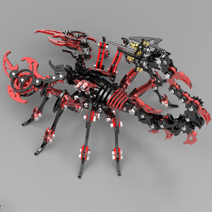 3D Mechanical Scorpion Metal Puzzle Red Black Model Kit - 3D Metal Puzzle Kit | Karpenter Shop