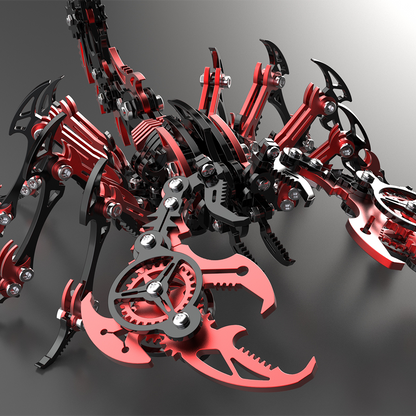 3D Mechanical Scorpion Metal Puzzle Red Black Model Kit - 3D Metal Puzzle Kit | Karpenter Shop