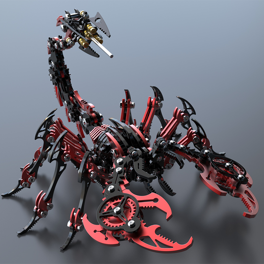 3D Mechanical Scorpion Metal Puzzle Red Black Model Kit - 3D Metal Puzzle Kit | Karpenter Shop