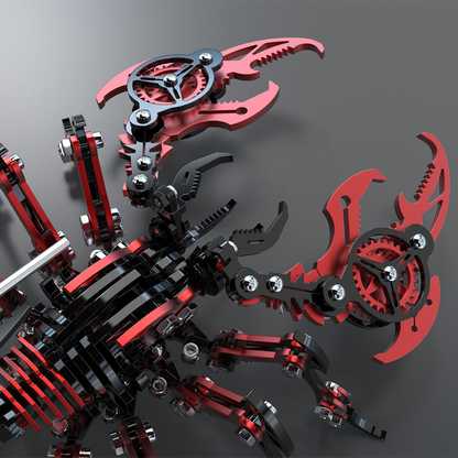 3D Mechanical Scorpion Metal Puzzle Red Black Model Kit - 3D Metal Puzzle Kit | Karpenter Shop