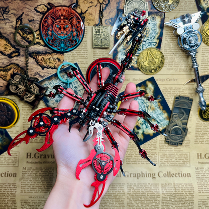 3D Mechanical Scorpion Metal Puzzle Red Black Model Kit - 3D Metal Puzzle Kit | Karpenter Shop