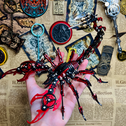 3D Mechanical Scorpion Metal Puzzle Red Black Model Kit - 3D Metal Puzzle Kit | Karpenter Shop
