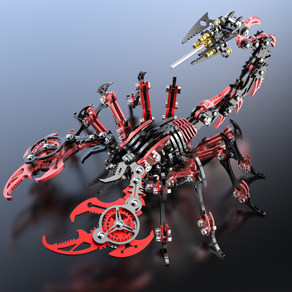 3D Mechanical Scorpion Metal Puzzle Red Black Model Kit - 3D Metal Puzzle Kit | Karpenter Shop