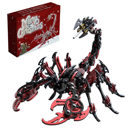 3D Mechanical Scorpion Metal Puzzle Red Black Model Kit - 3D Metal Puzzle Kit | Karpenter Shop