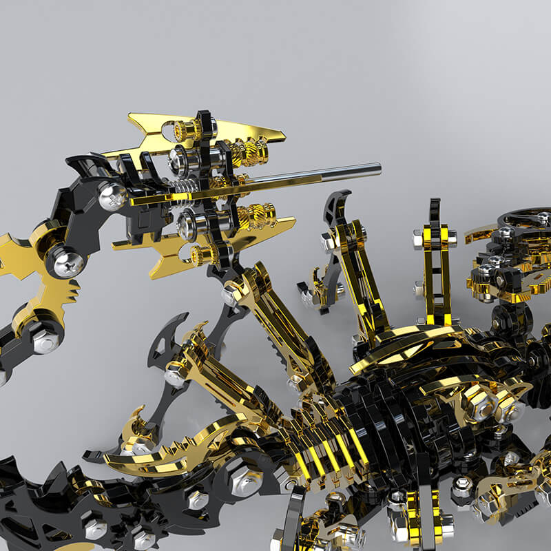 3D Scorpion Black Gold Metal Puzzle – K-Gold PVD Premium Kit - 3D Metal Puzzle Kit | Karpenter Shop