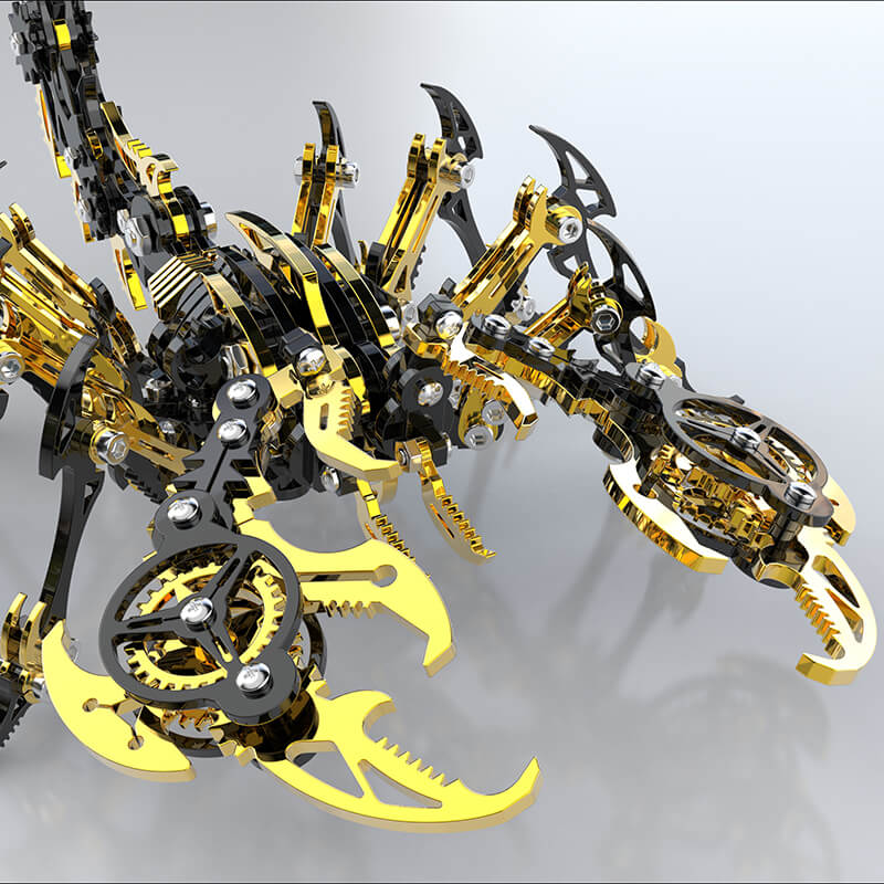 3D Scorpion Black Gold Metal Puzzle – K-Gold PVD Premium Kit - 3D Metal Puzzle Kit | Karpenter Shop