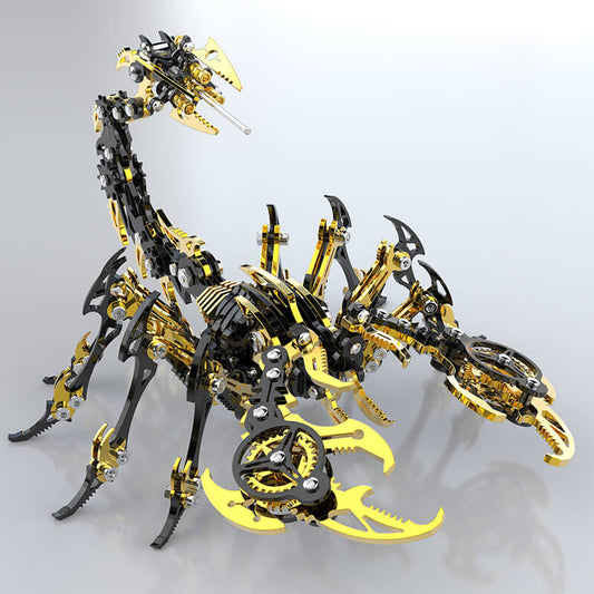 3D Scorpion Black Gold Metal Puzzle – K-Gold PVD Premium Kit - 3D Metal Puzzle Kit | Karpenter Shop