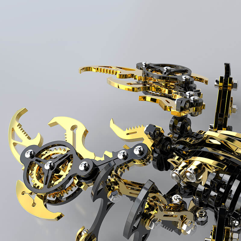 3D Scorpion Black Gold Metal Puzzle – K-Gold PVD Premium Kit - 3D Metal Puzzle Kit | Karpenter Shop