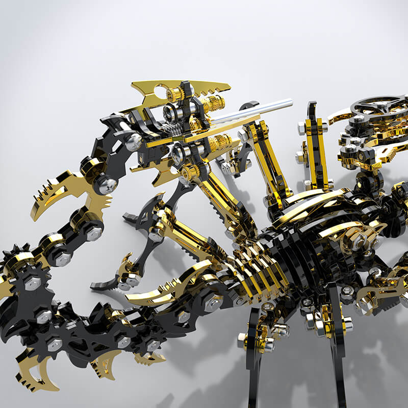3D Scorpion Black Gold Metal Puzzle – K-Gold PVD Premium Kit - 3D Metal Puzzle Kit | Karpenter Shop