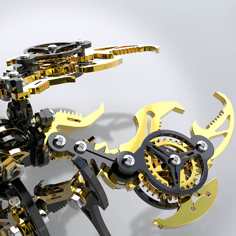 3D Scorpion Black Gold Metal Puzzle – K-Gold PVD Premium Kit - 3D Metal Puzzle Kit | Karpenter Shop