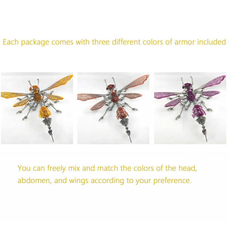 Cyberpunk Mecha Hornet Wasp Premium Metal Model Kit Insect Series - 3D Metal Puzzle Kit | Karpenter Shop