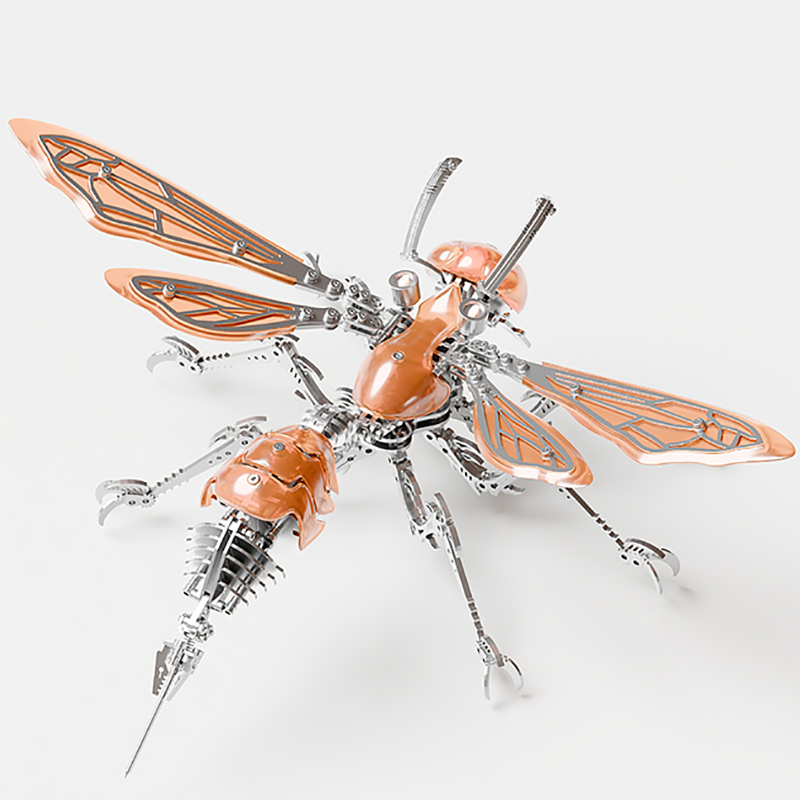 Cyberpunk Mecha Hornet Wasp Premium Metal Model Kit Insect Series - 3D Metal Puzzle Kit | Karpenter Shop