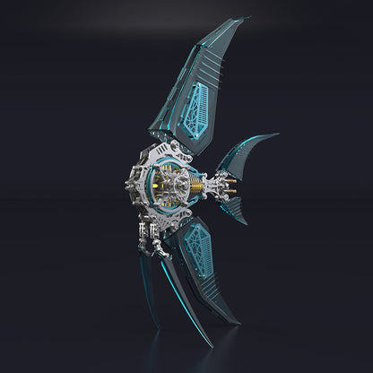 Mechanical Angelfish 3D Metal Puzzle Model Marine Life Series - 3D Metal Puzzle Kit | Karpenter Shop