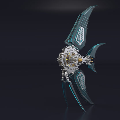 Mechanical Angelfish 3D Metal Puzzle Model Marine Life Series - 3D Metal Puzzle Kit | Karpenter Shop