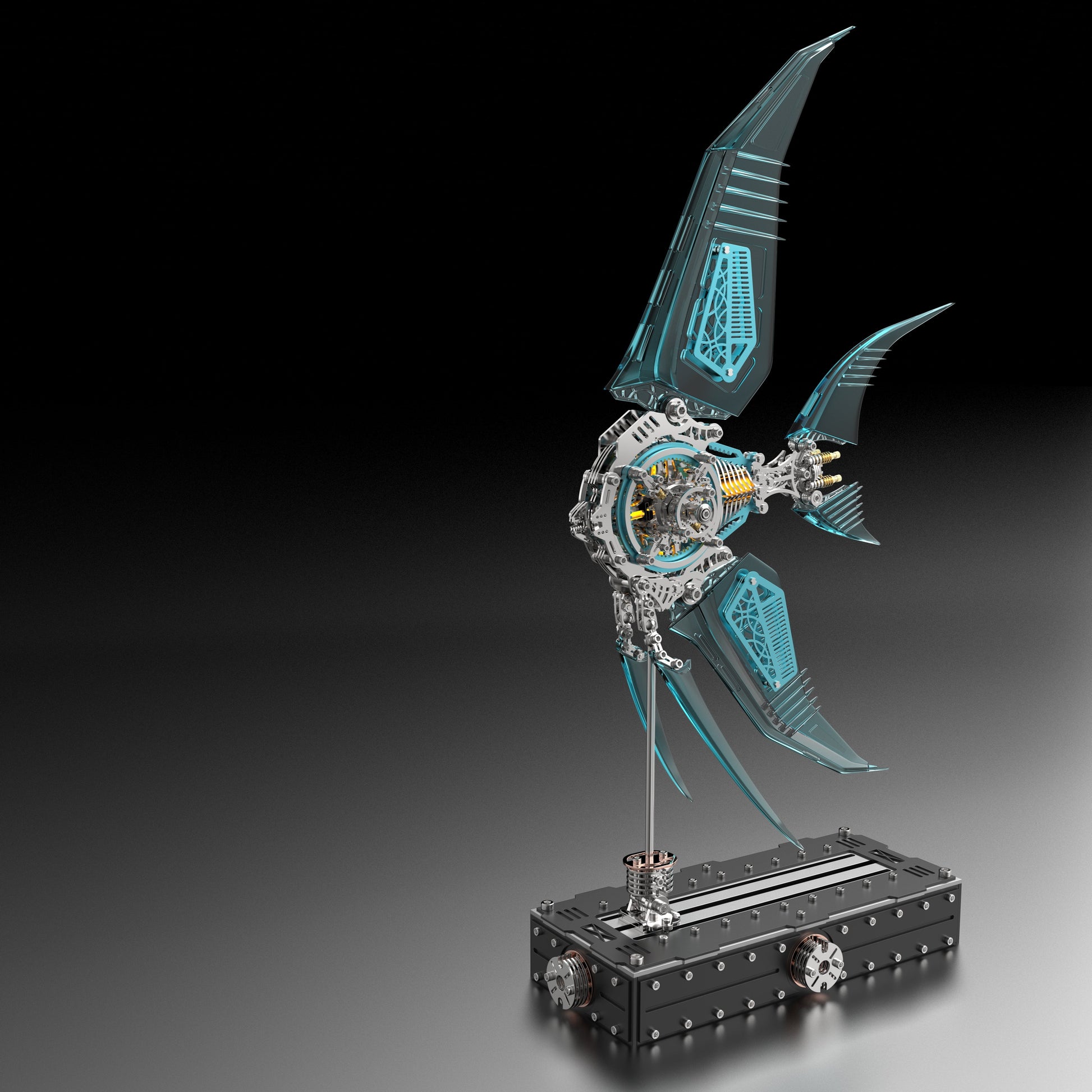 Mechanical Angelfish 3D Metal Puzzle Model Marine Life Series - 3D Metal Puzzle Kit | Karpenter Shop