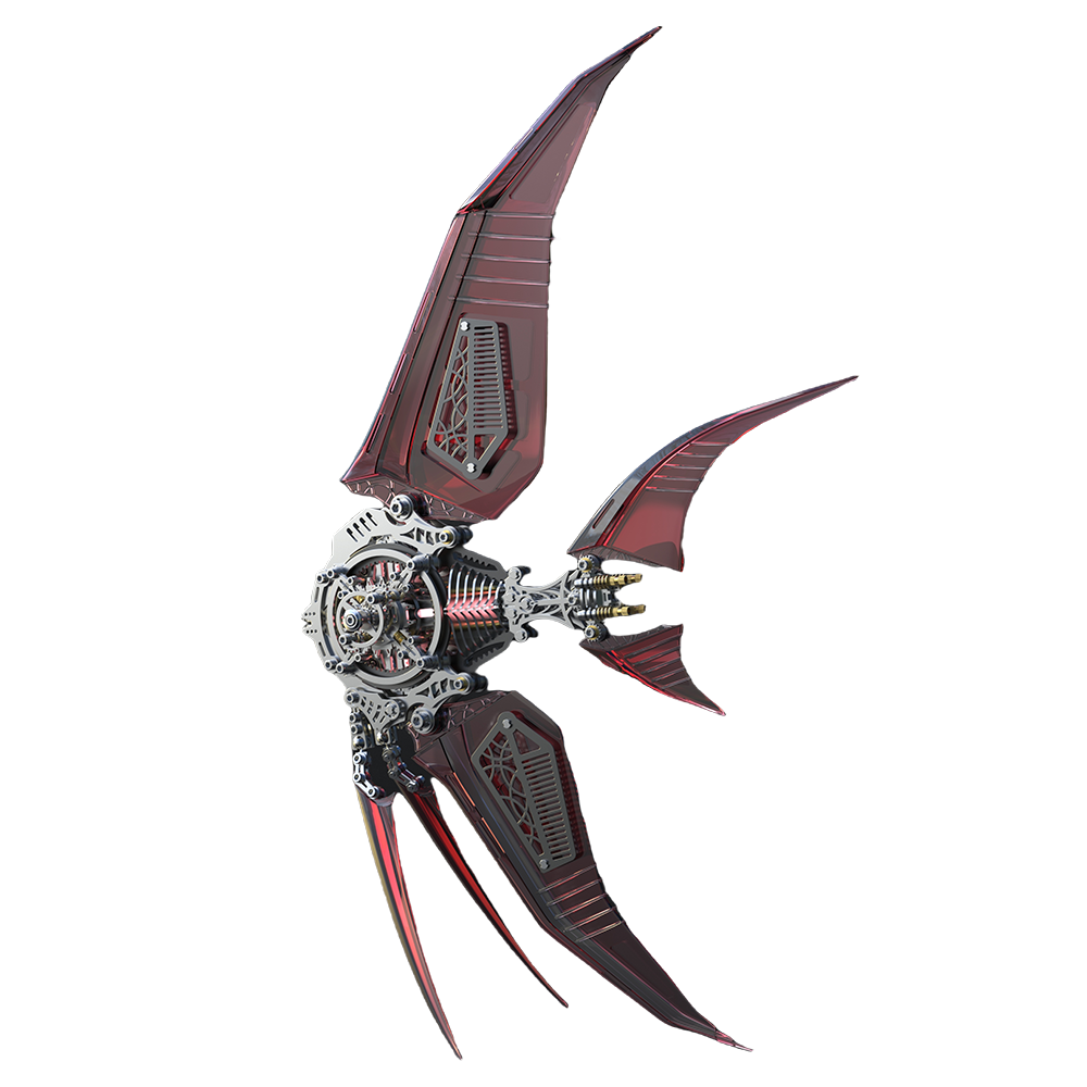 Mechanical Angelfish 3D Metal Puzzle Model Marine Life Series - 3D Metal Puzzle Kit | Karpenter Shop