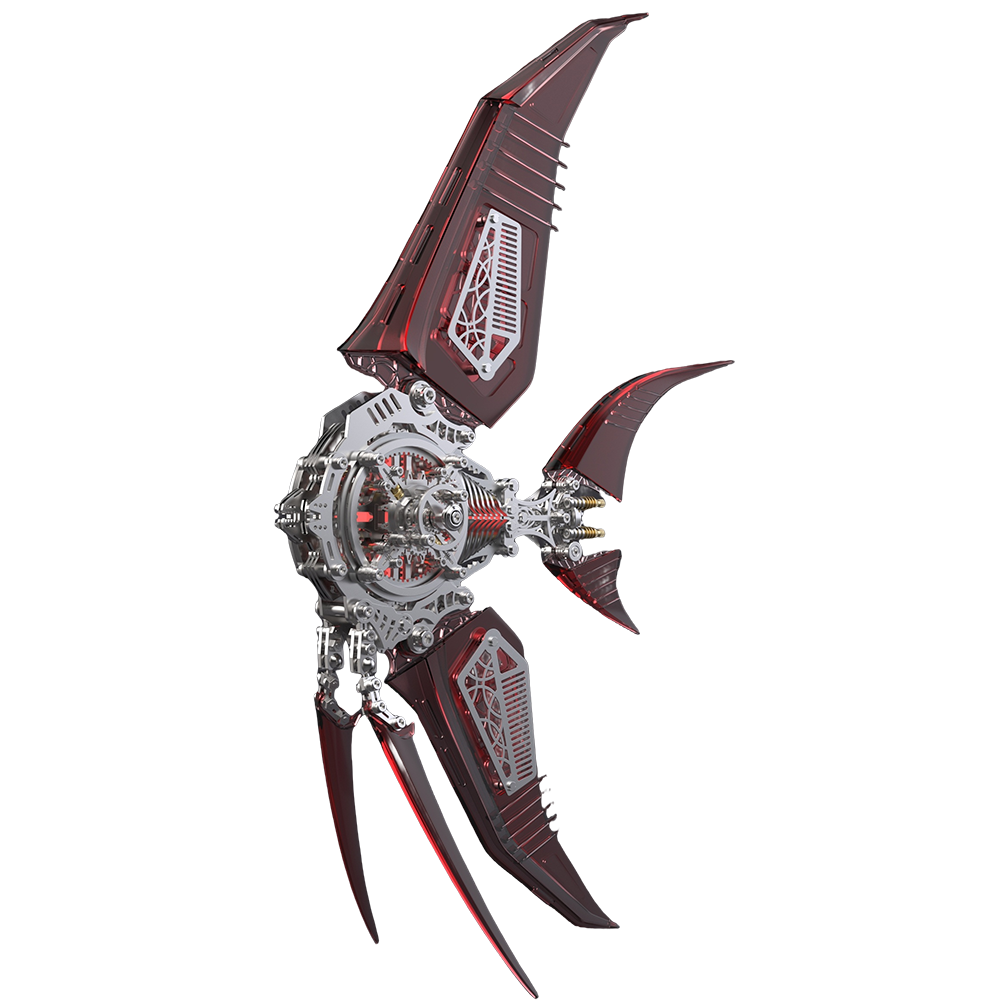 Mechanical Angelfish 3D Metal Puzzle Model Marine Life Series - 3D Metal Puzzle Kit | Karpenter Shop