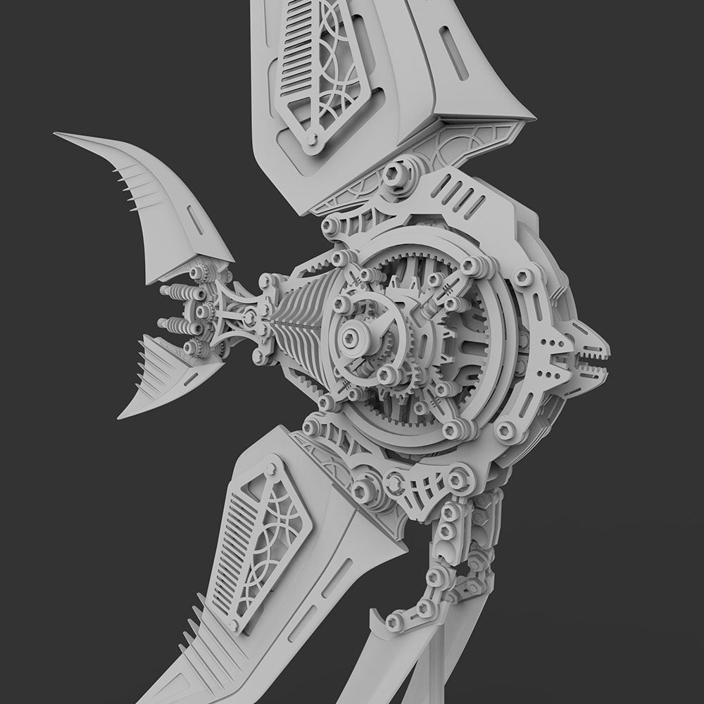 Mechanical Angelfish 3D Metal Puzzle Model Marine Life Series - 3D Metal Puzzle Kit | Karpenter Shop