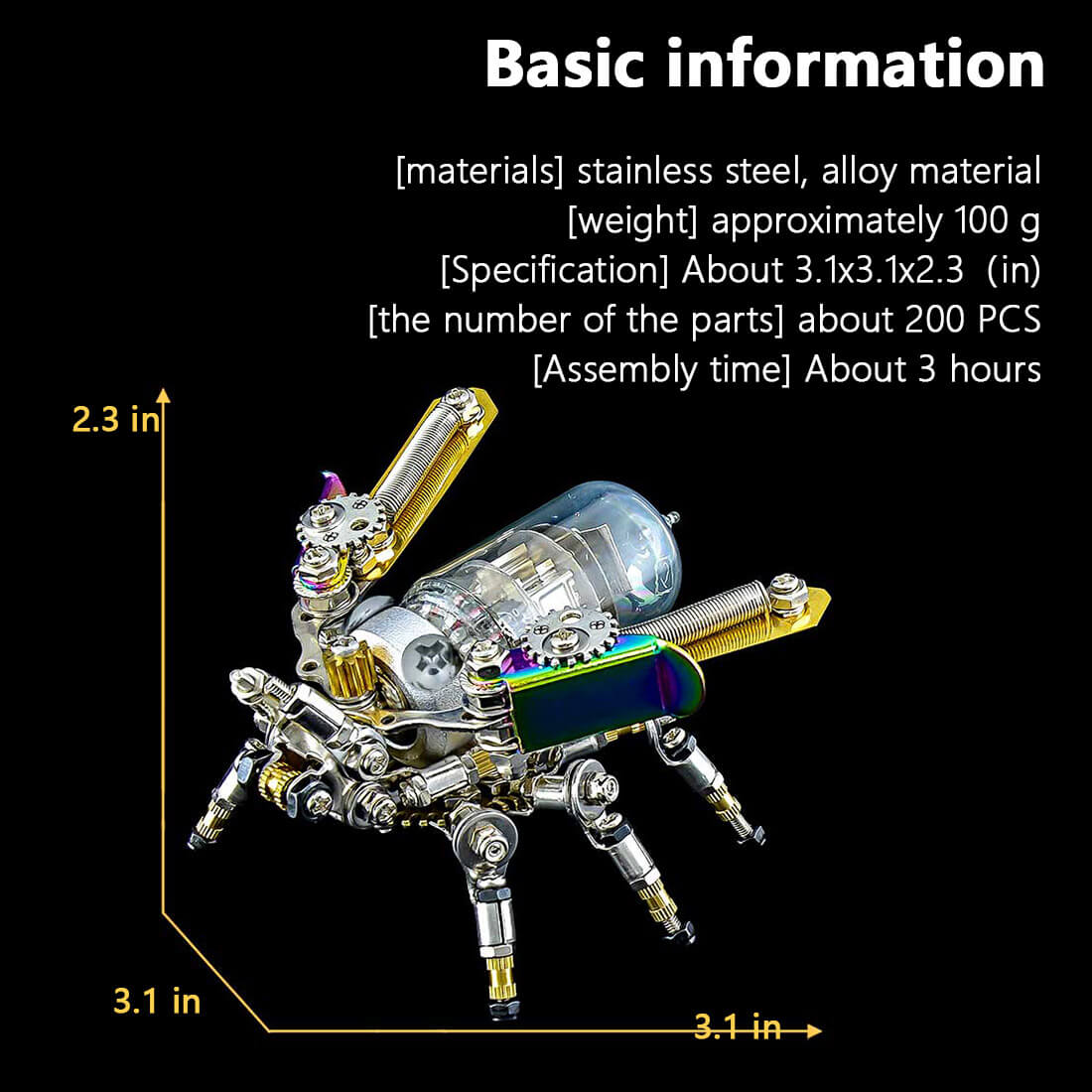 Punk 3D Metal Insect Puzzle Model Kit - 3D Metal Puzzle Kit | Karpenter Shop