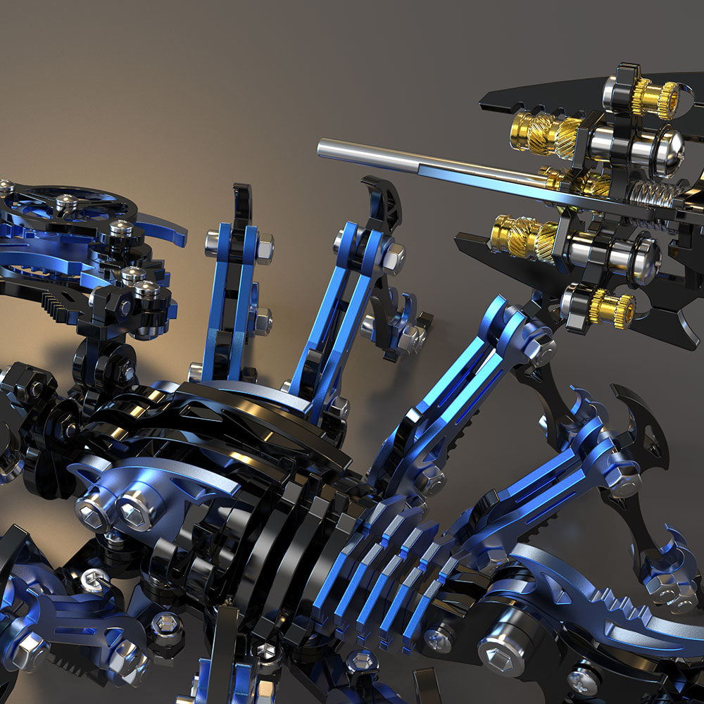 Punk Blue-Black Scorpion 3D Metal Puzzle Model Kit for Gift and Decoration - 3D Metal Puzzle Kit | Karpenter Shop