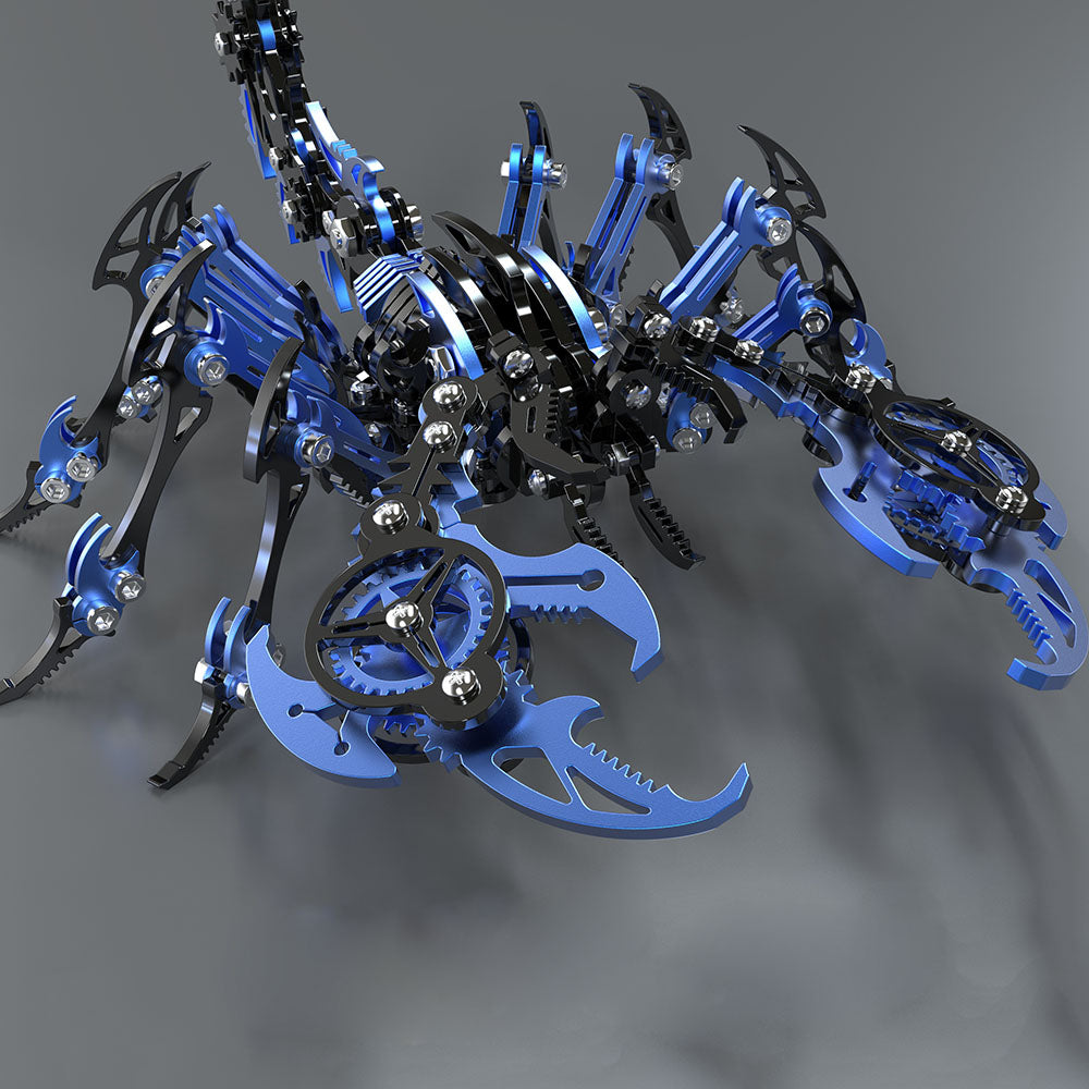 Punk Blue-Black Scorpion 3D Metal Puzzle Model Kit for Gift and Decoration - 3D Metal Puzzle Kit | Karpenter Shop