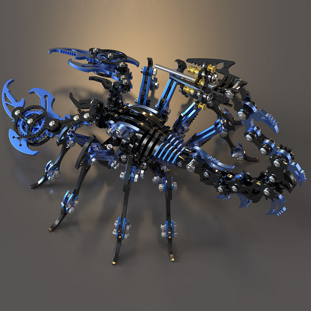 Punk Blue-Black Scorpion 3D Metal Puzzle Model Kit for Gift and Decoration - 3D Metal Puzzle Kit | Karpenter Shop