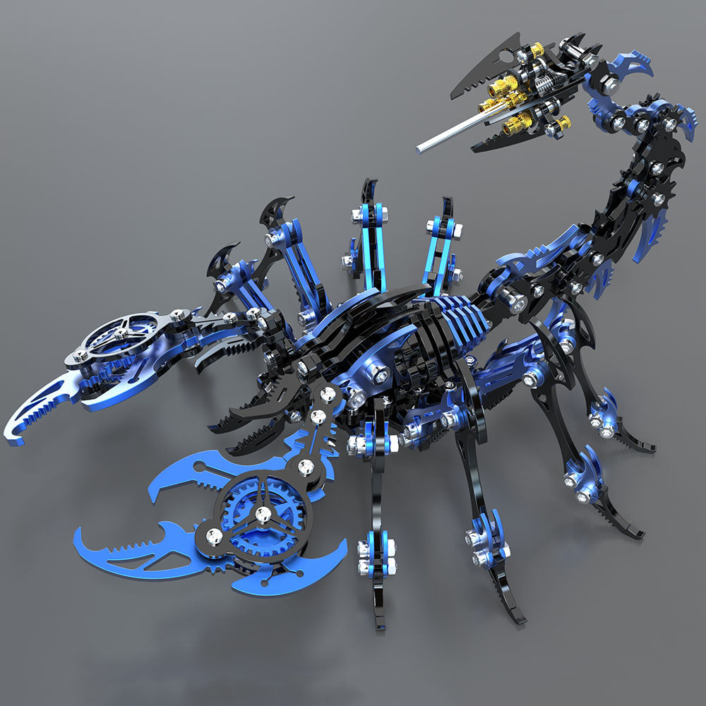 Punk Blue-Black Scorpion 3D Metal Puzzle Model Kit for Gift and Decoration - 3D Metal Puzzle Kit | Karpenter Shop