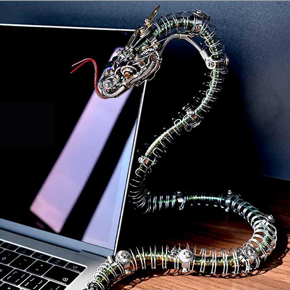 Steampunk Mechanical rattlesnake Metal 3D Puzzle Kit for Adults - 3D Metal Puzzle Kit | Karpenter Shop